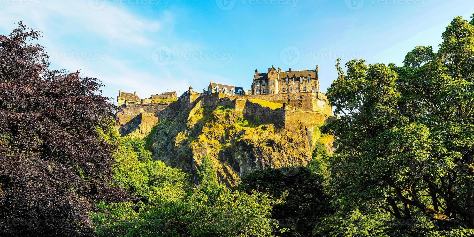 hdr château d'édimbourg à édimbourg, haute résolution photo