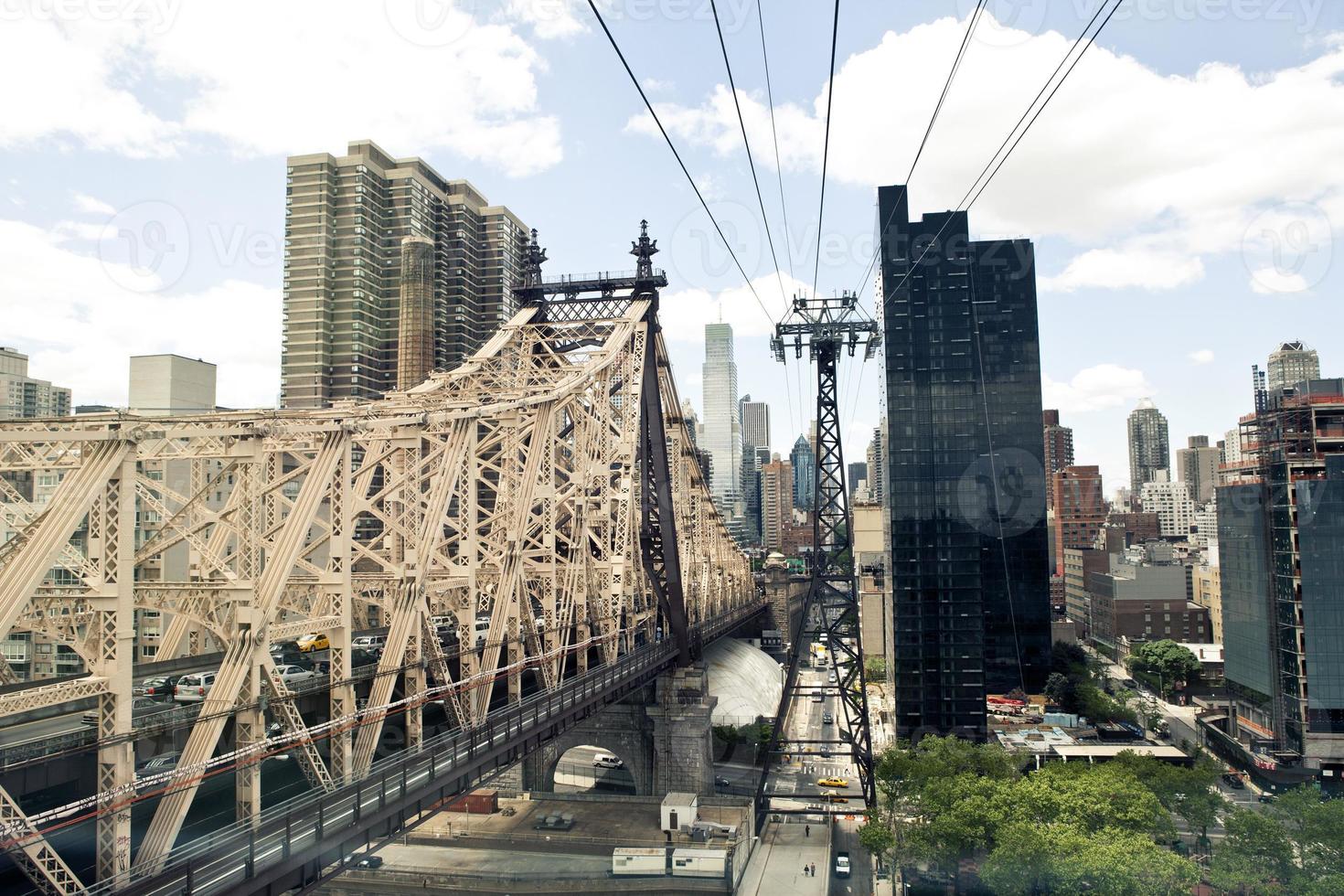Roosevelt island tram à new york. photo