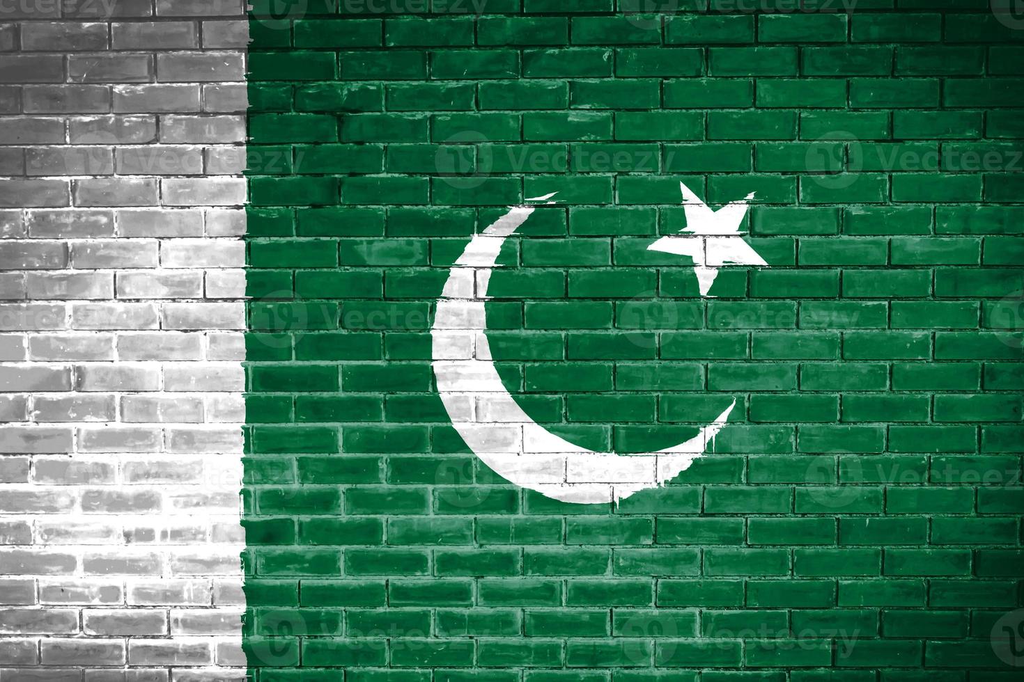 fond de texture de mur de drapeau du pakistan photo