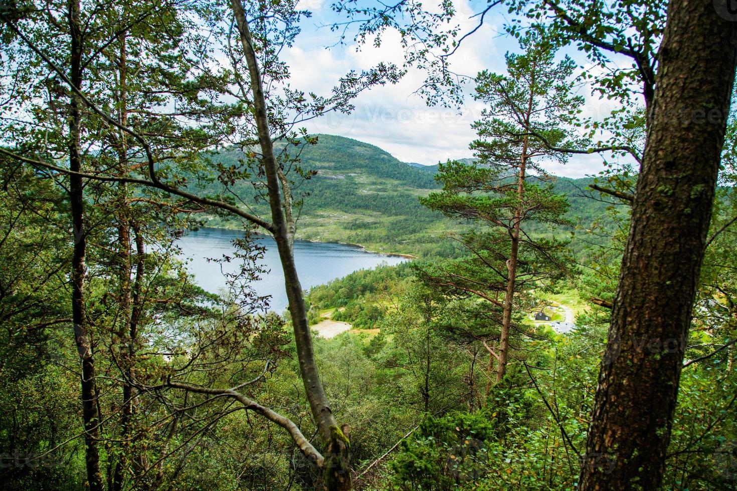 scènes de montagne colorées en norvège. beau paysage de norvège, scandinavie. paysage de montagne norvège. nature en été. photo