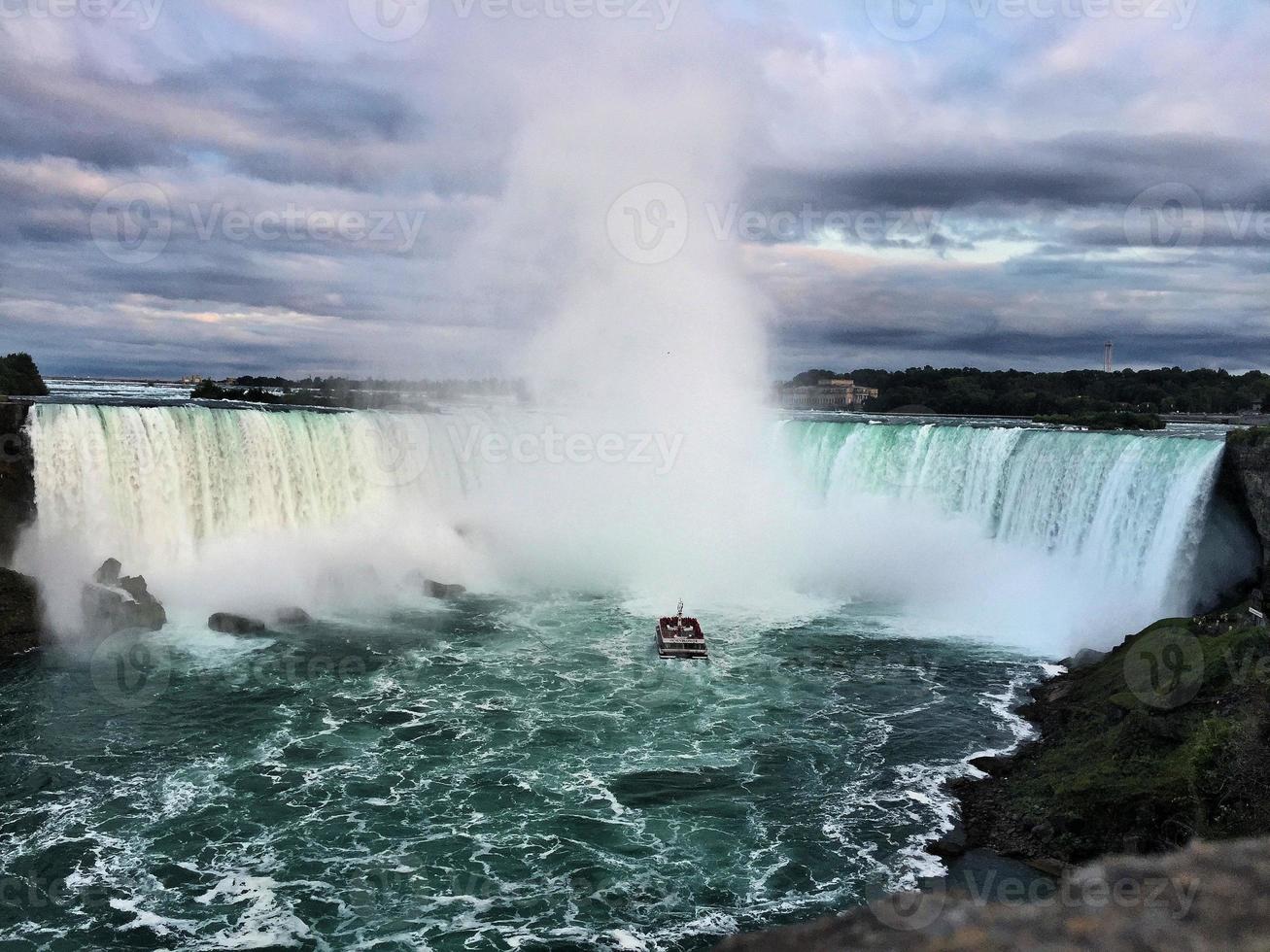 une vue sur les chutes du niagara du côté canadien photo