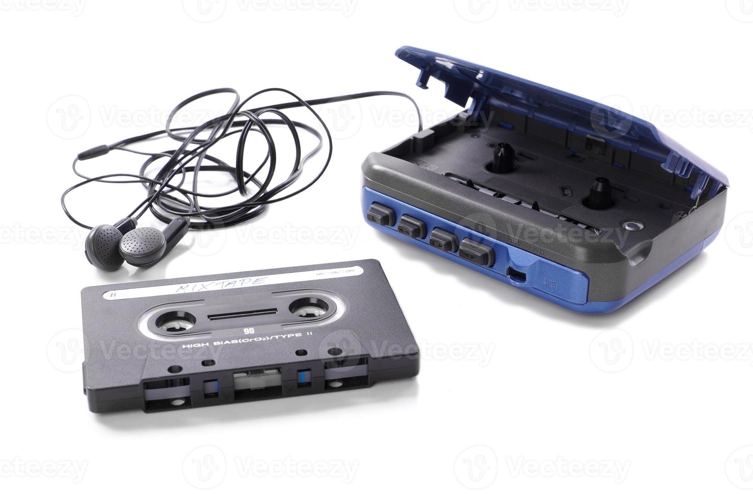 baladeur cassette de musique et boule disco 7978386 Photo de stock