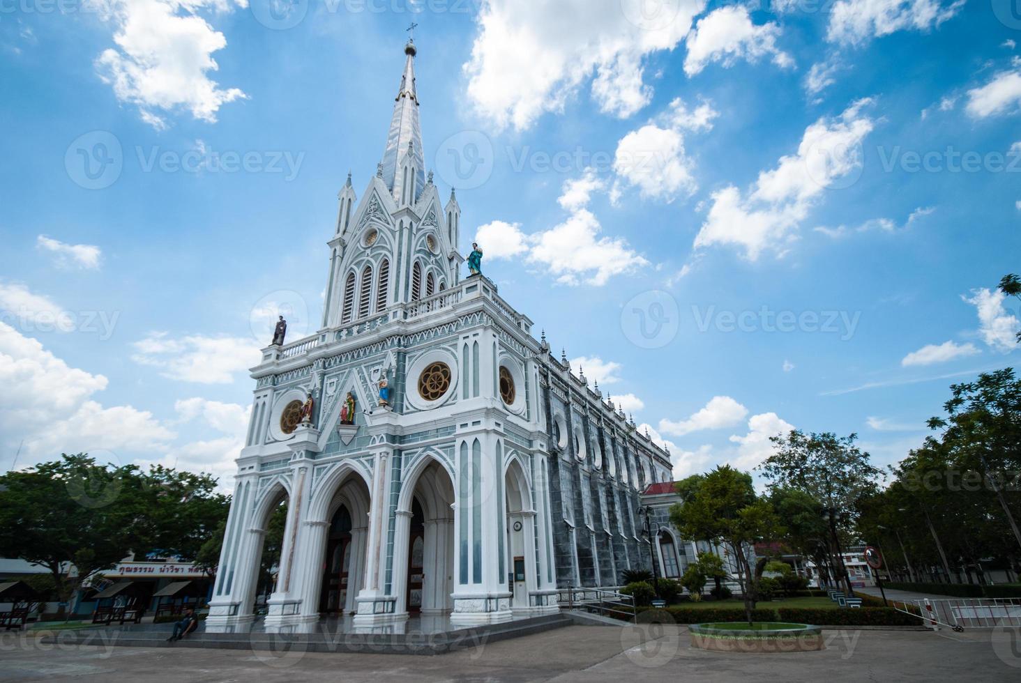 église catholique blanche en thaïlande photo