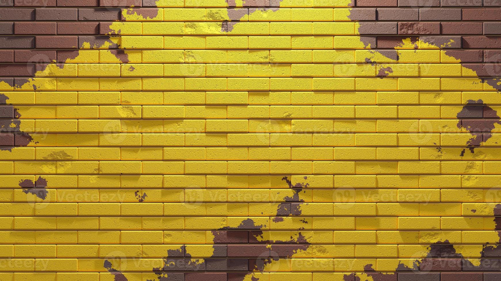 mur de briques jaune et rouge-brun pour le fond de texture. photo