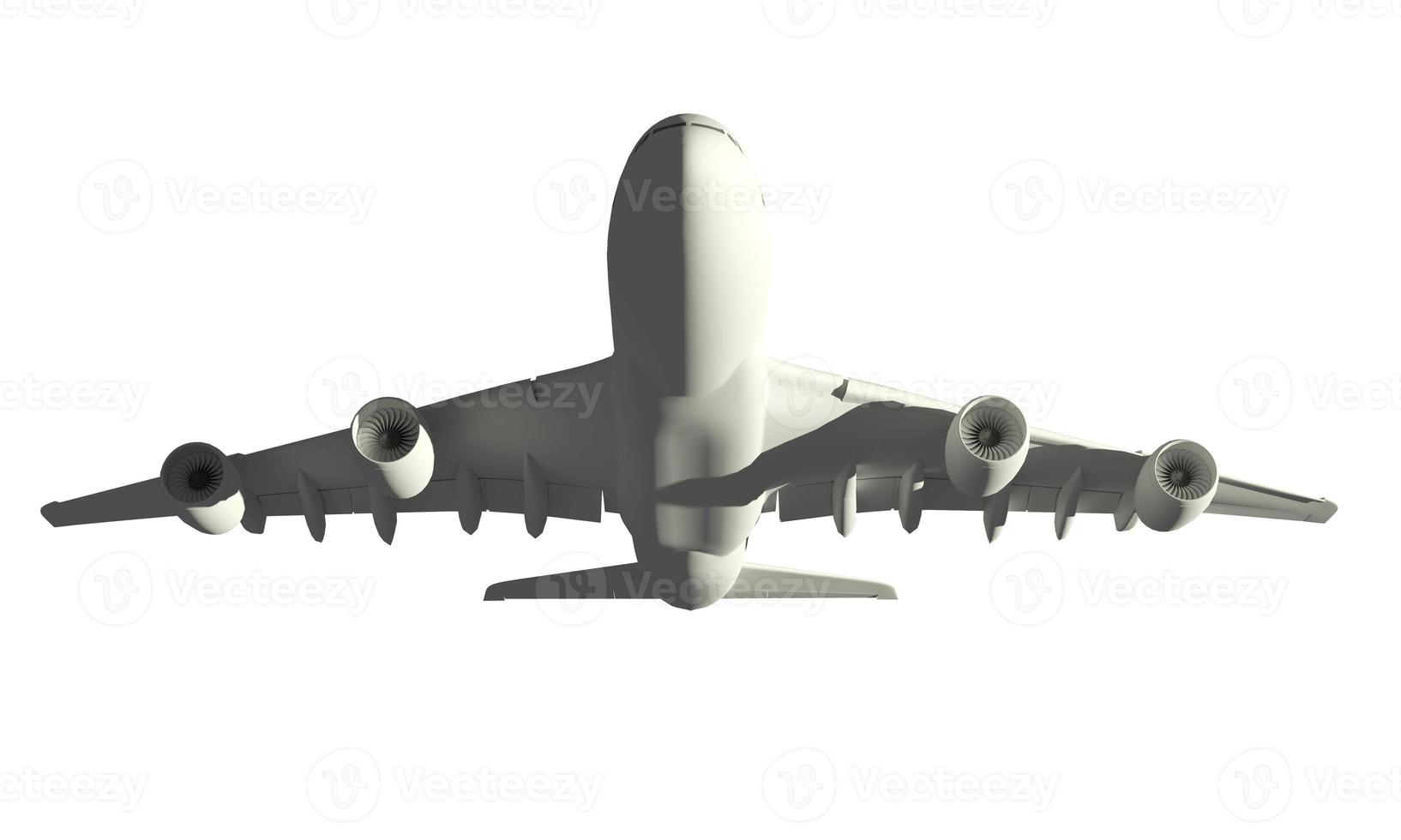 avion isolé sur fond blanc, rendu 3d photo