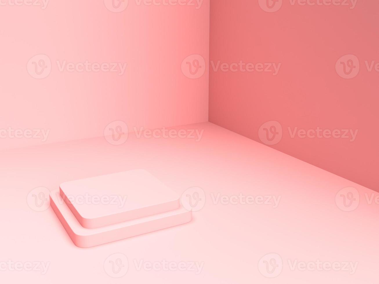 Rendu abstrait 3d.produits de beauté pour maquette d'emballage cosmétique et soin de la peau conception minimale sur fond pastel rose photo