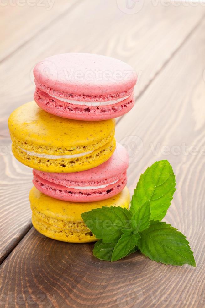 biscuits macaron colorés photo