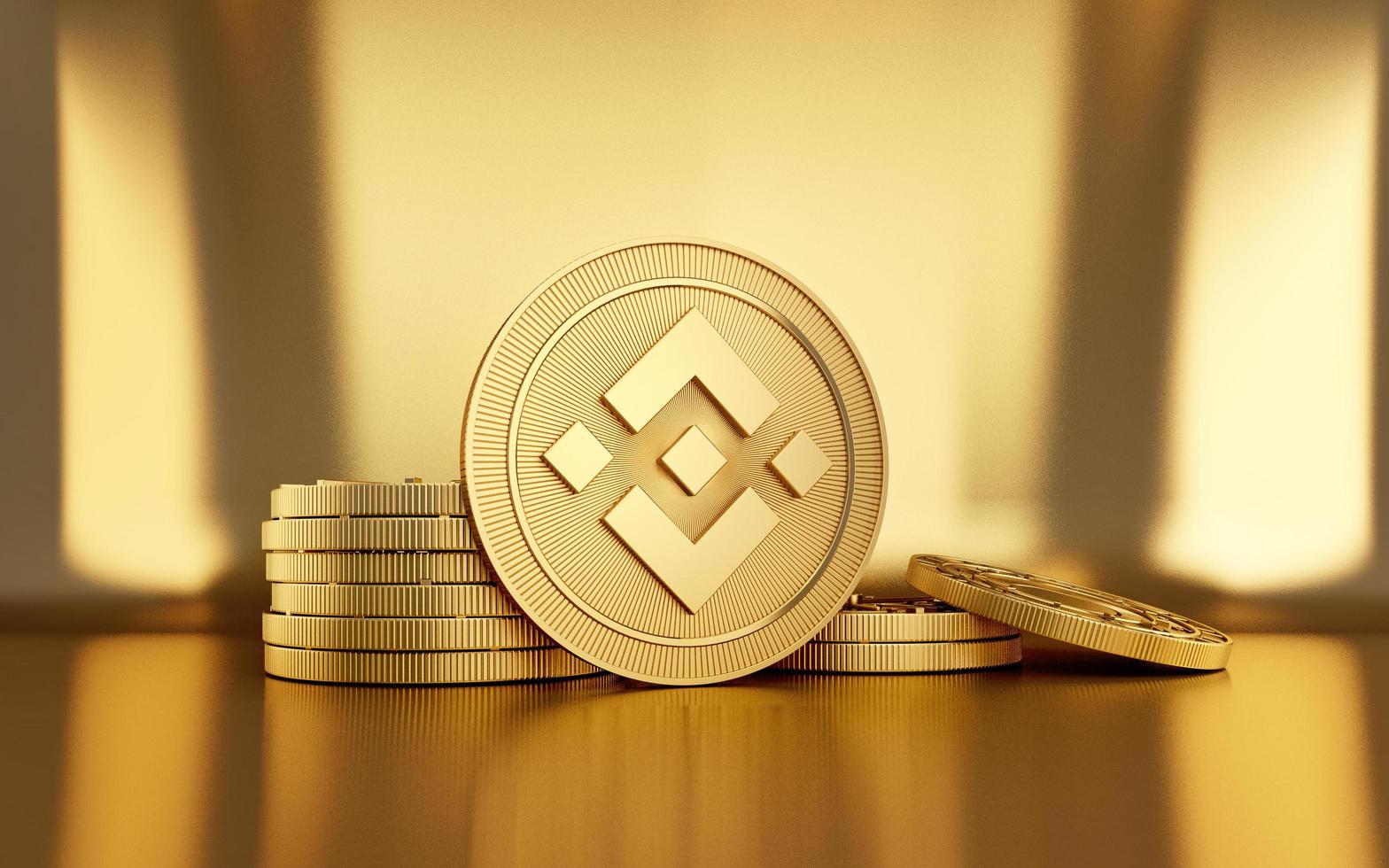 binance coin cryptocurrency numérique rendu 3d photo