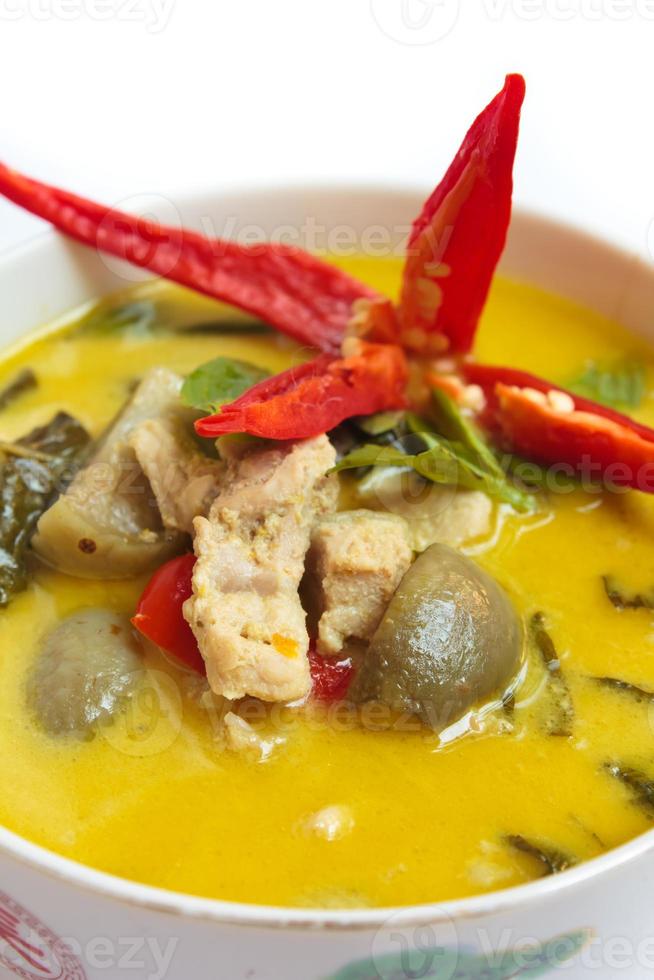 curry vert au porc, cuisine thaïlandaise. photo