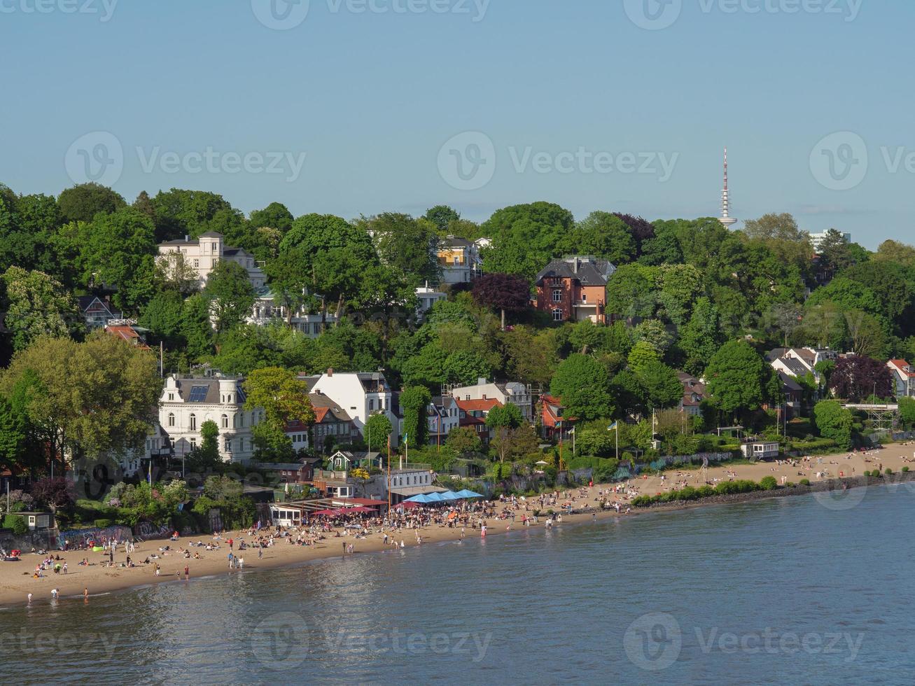 la ville de hambourg et l'elbe photo