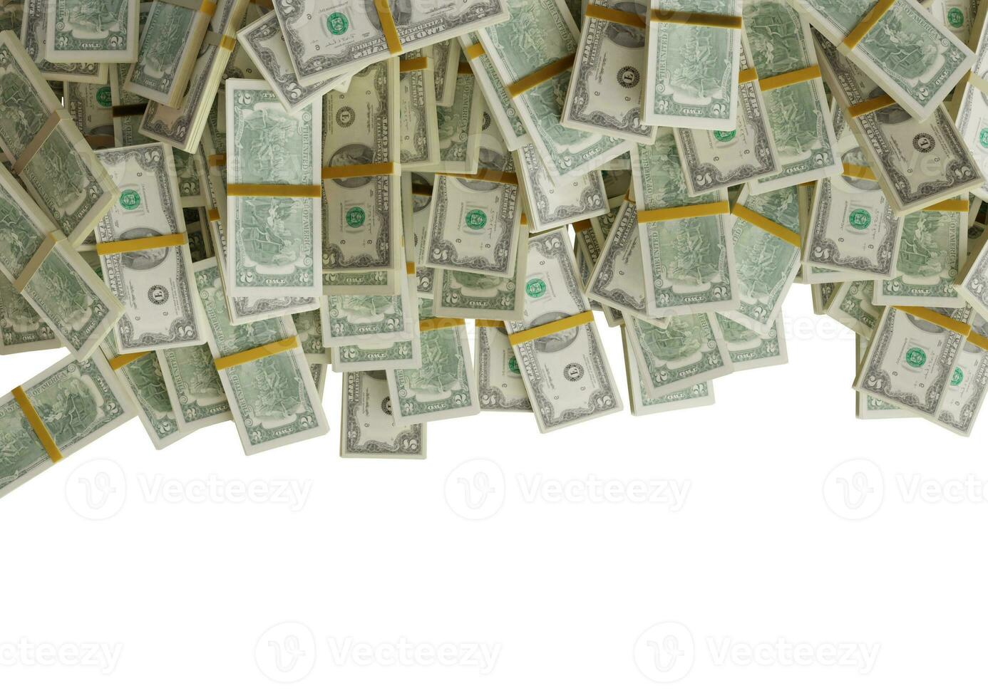 gros tas de deux billets d'un dollar des états-unis grande résolution pour les affaires, la finance, l'actualité photo