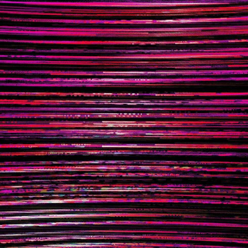 lignes de bruit numériques de couleur rouge. pépin numérique pixélisé, image déformée. fond abstrait. photo