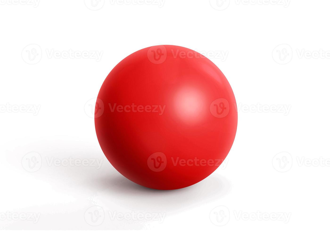 sphères rouges isolés sur fond blanc. rendu 3D photo