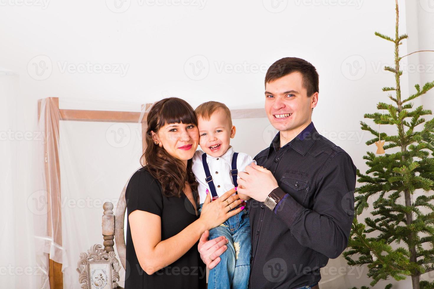 portrait de famille de Noël photo