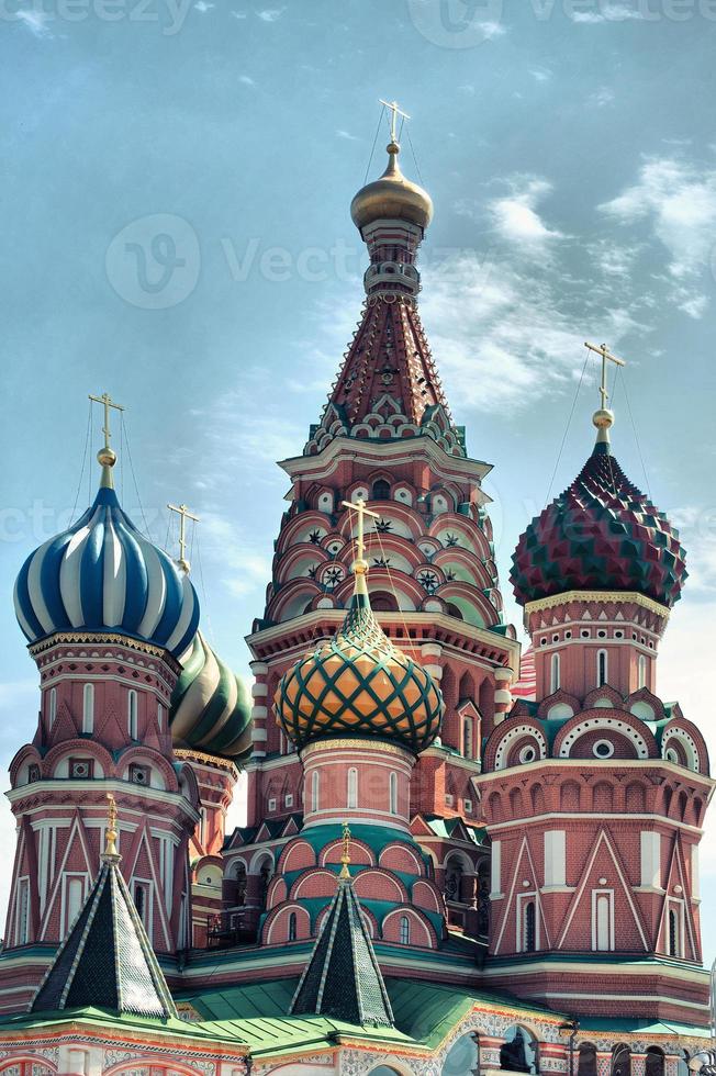 La cathédrale Saint-Basile à la place rouge, le Kremlin de Moscou, Russie photo