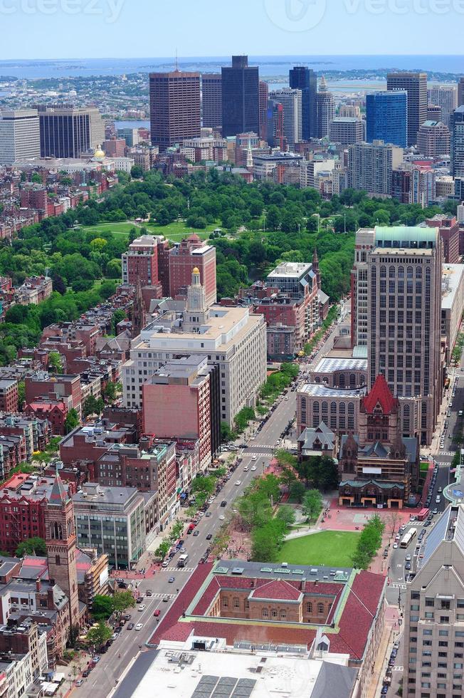 vue aérienne de la rue de boston photo