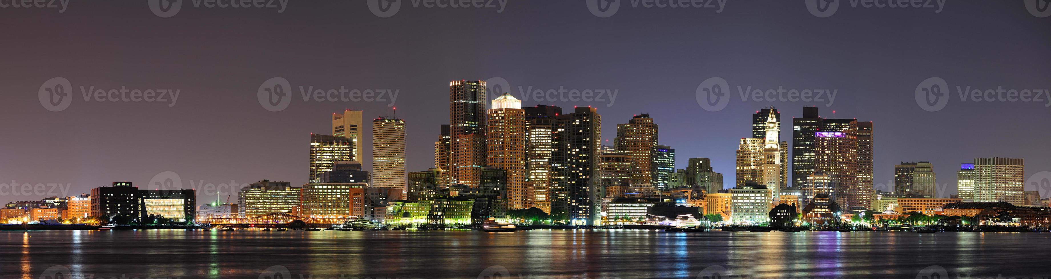 panorama nocturne de la ville urbaine photo