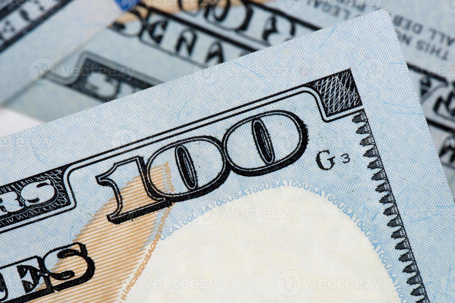 argent américain, billets de cent dollars photo