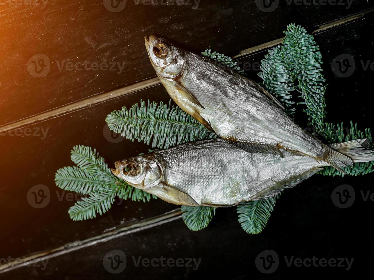 poisson séché dans le thème du nouvel an photo