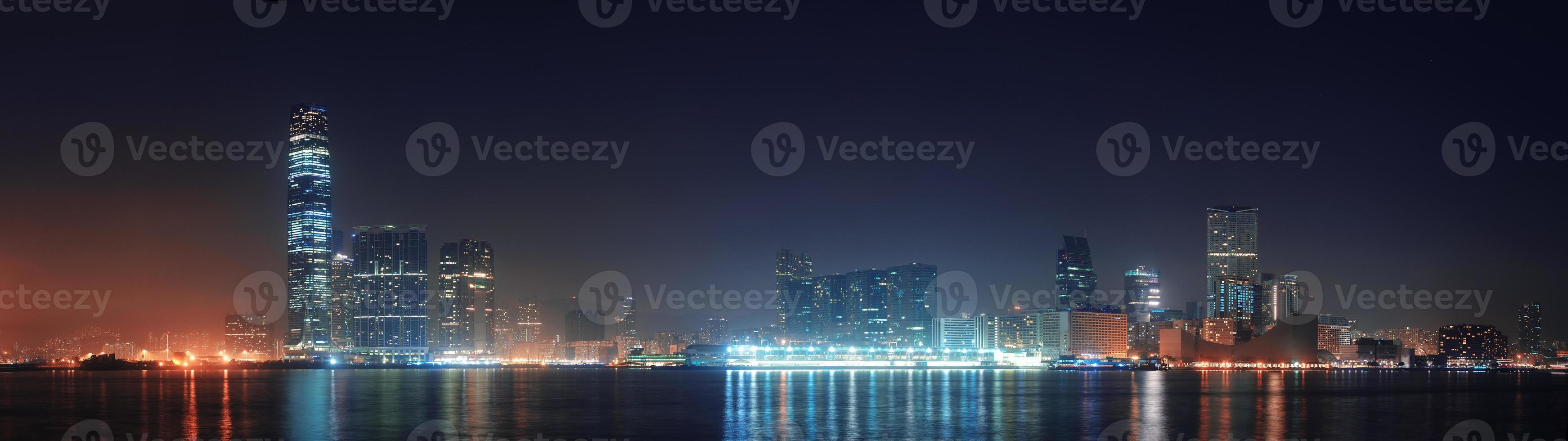 vue de nuit de Hong Kong photo