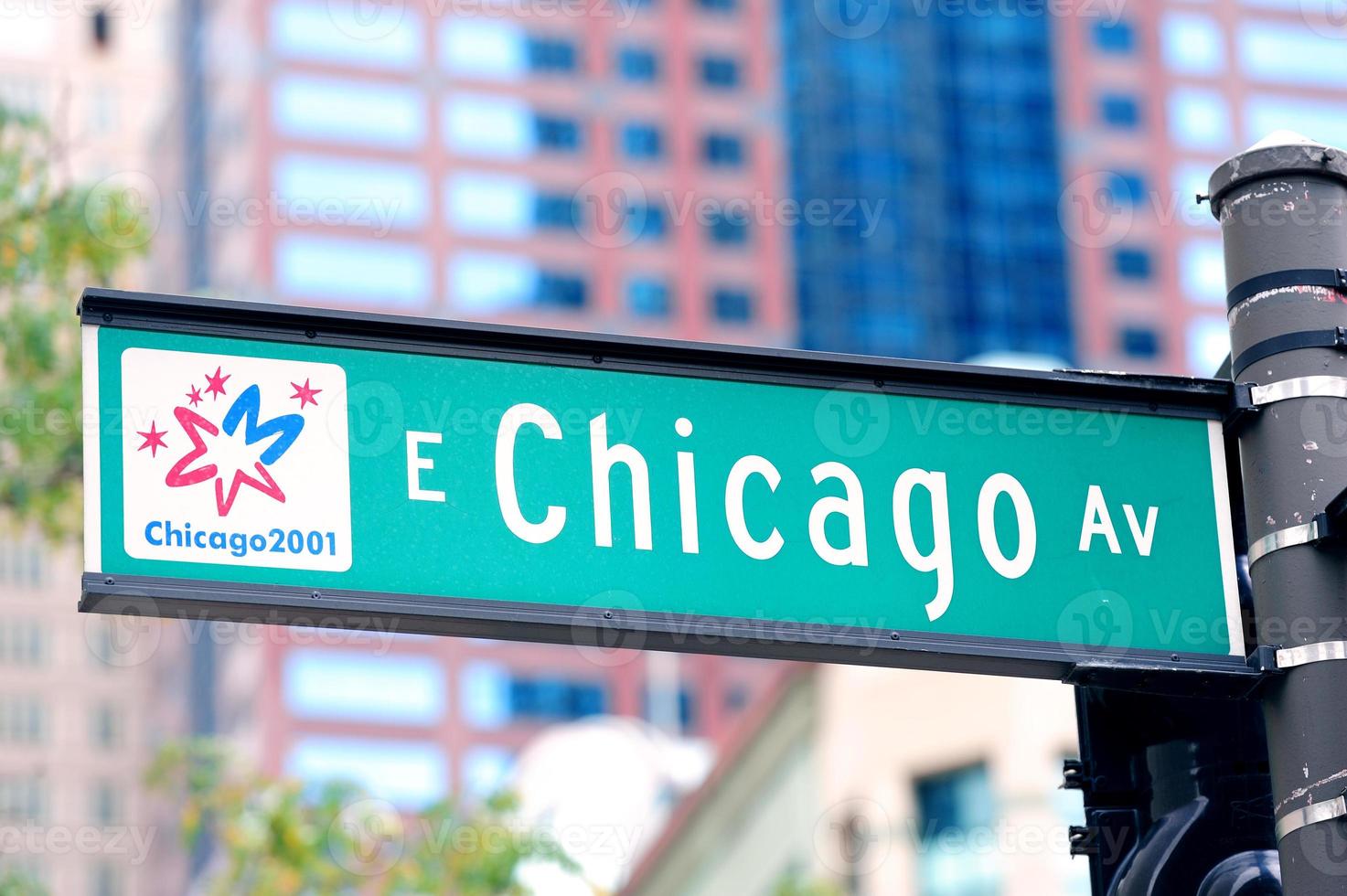 panneau de signalisation de la rue chicago photo