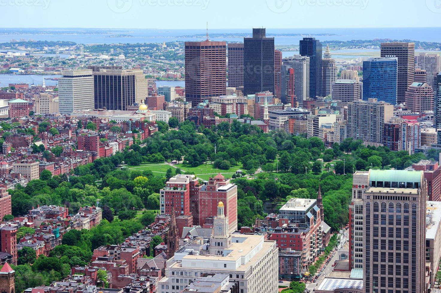 vue sur le centre-ville de boston photo