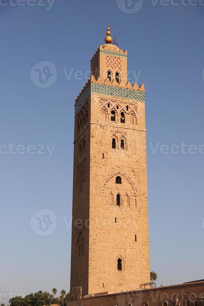 mosquée kutubiyya à marrakech, maroc photo