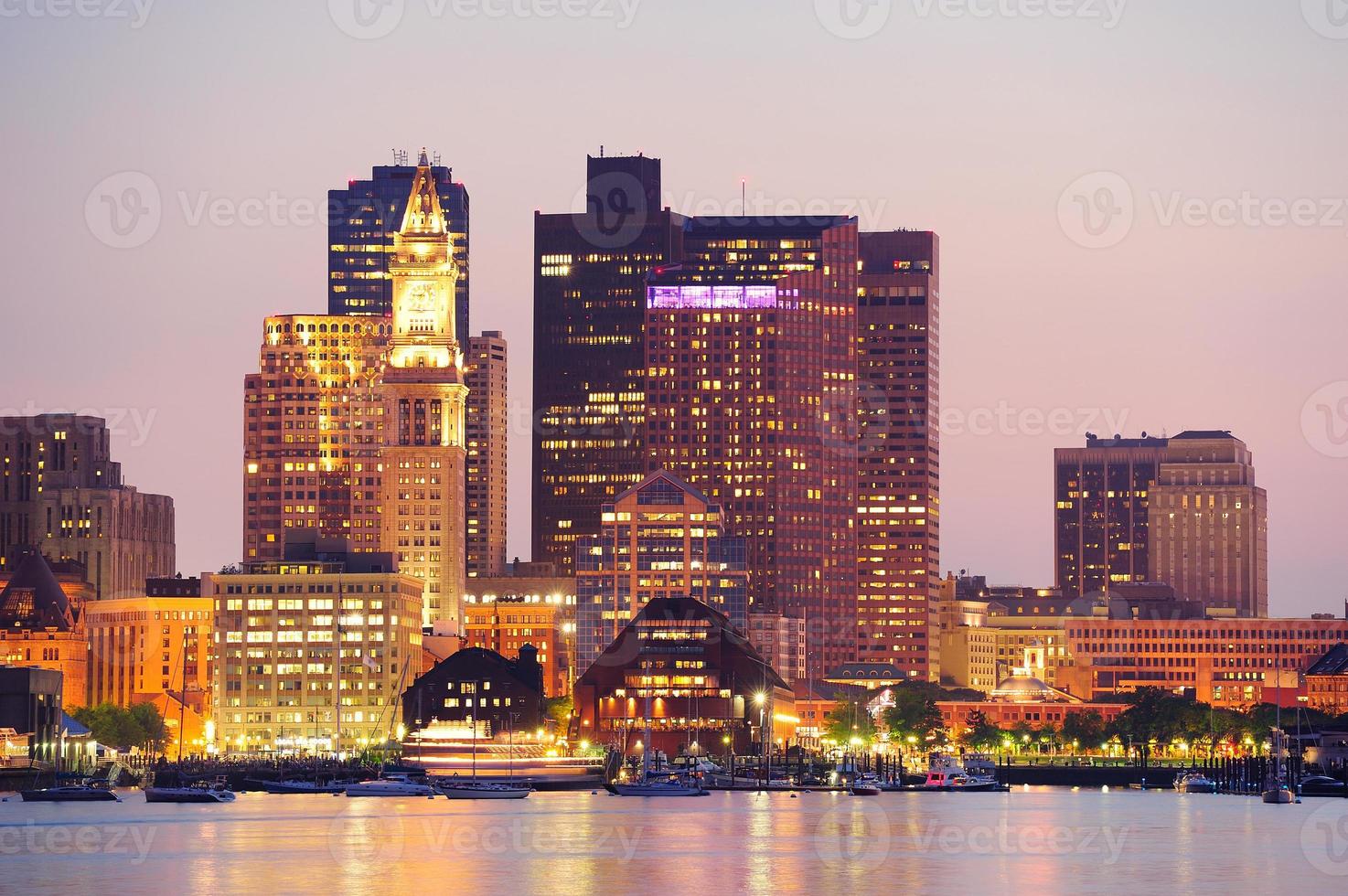 vue sur les gratte-ciel de boston photo