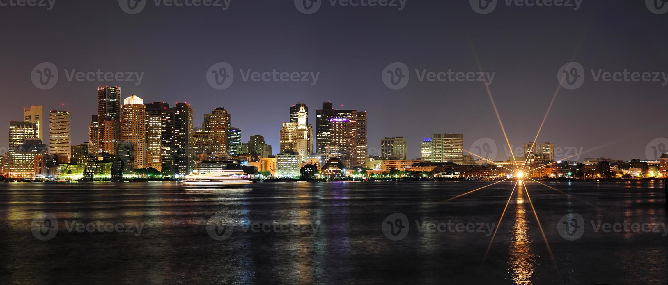 vue nocturne de boston photo