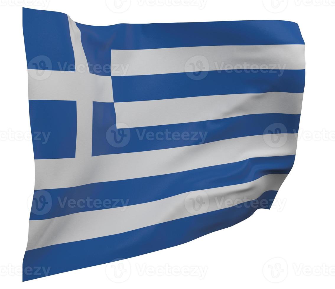 drapeau grèce isolé photo