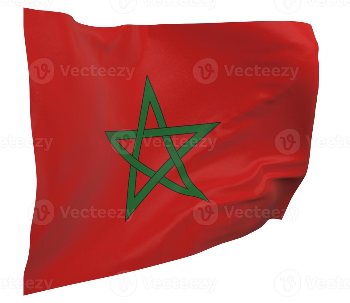 drapeau maroc isolé photo