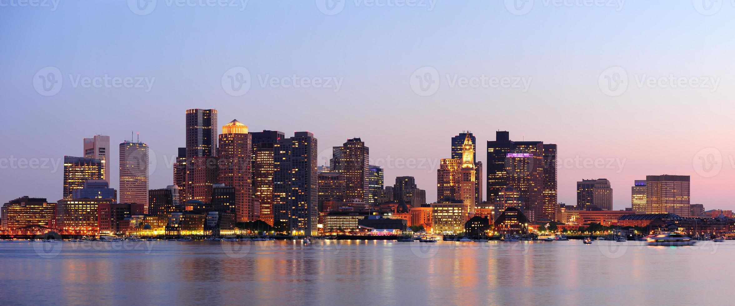 vue sur la ville de boston photo