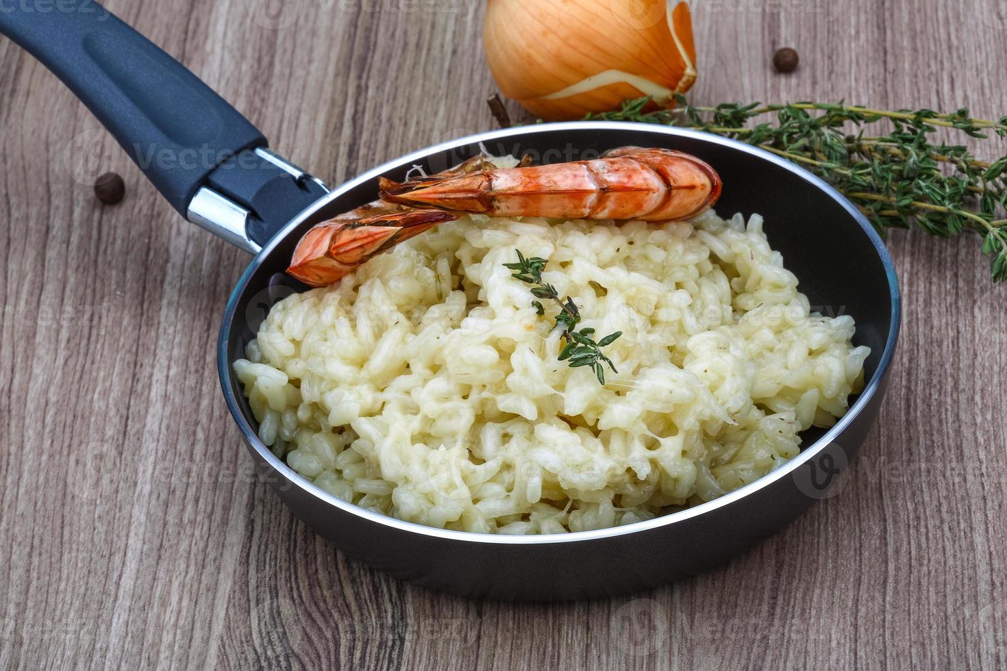 risotto aux crevettes photo