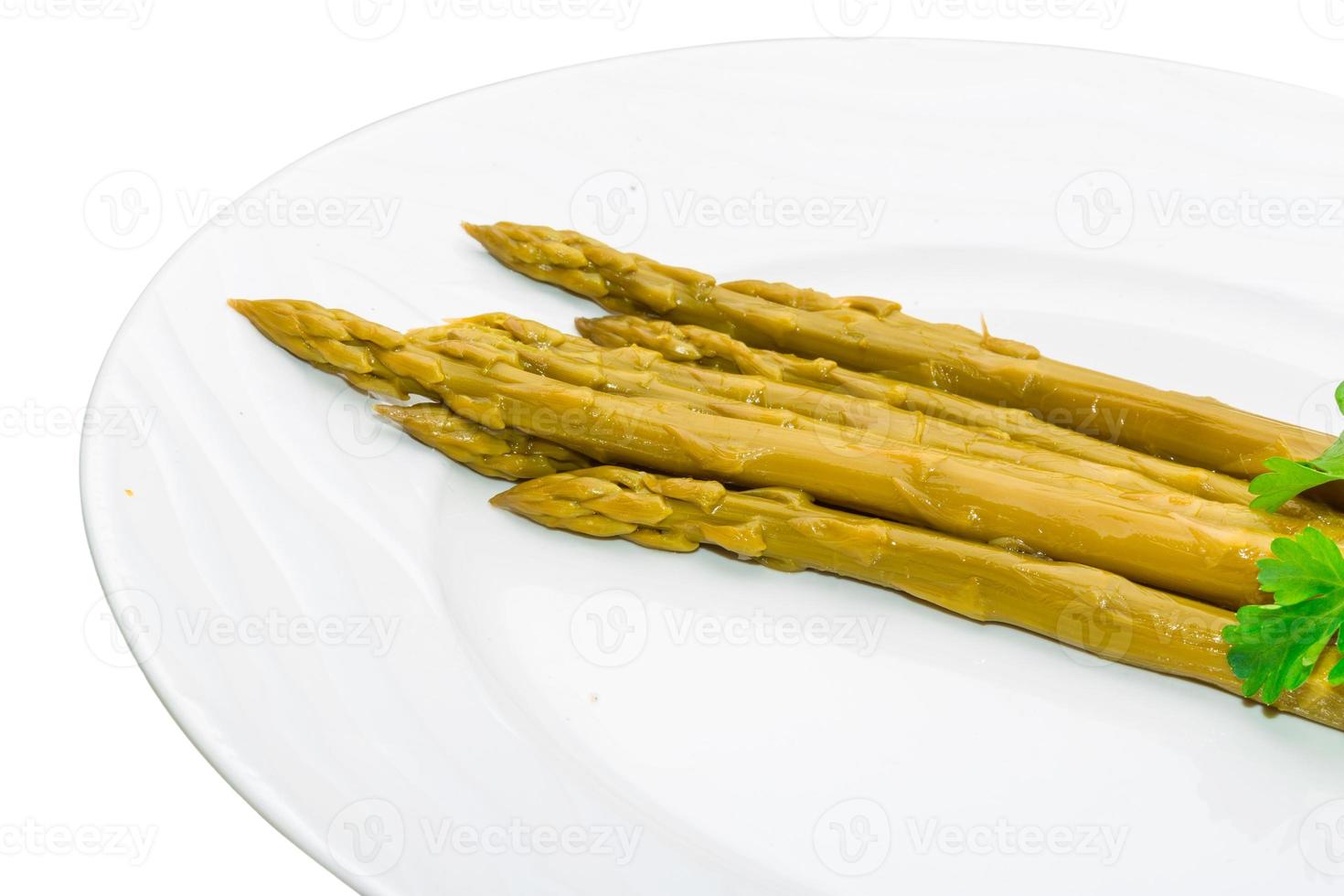 asperges sur blanc photo