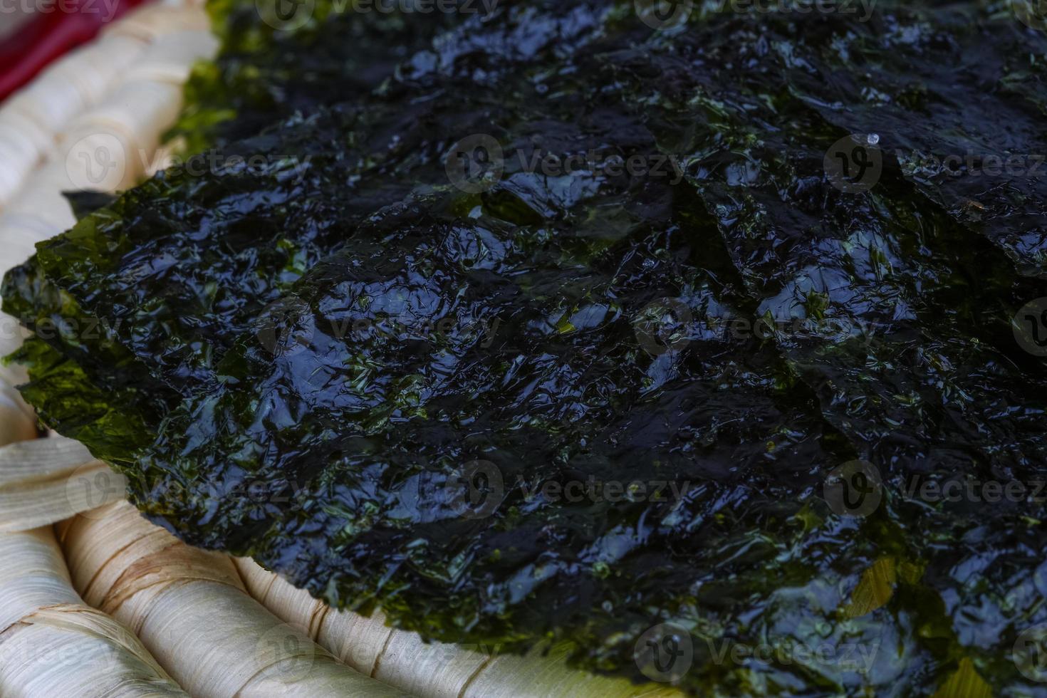 feuilles d'algues nori photo