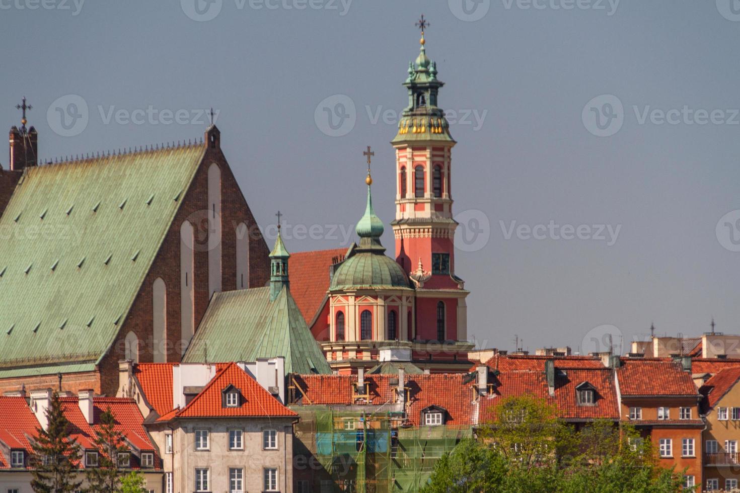 Warsaw, Pologne. vieille ville - célèbre château royal. Patrimoine mondial de l'UNESCO. photo