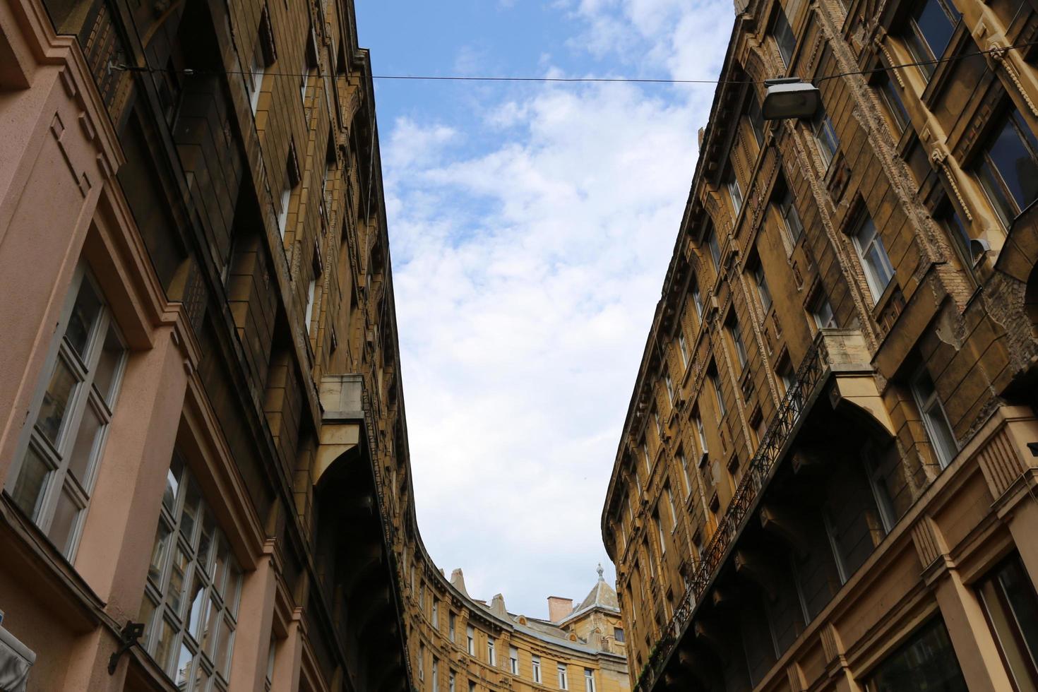 bâtiments et structures dans les rues de budapest, la capitale de la hongrie. photo