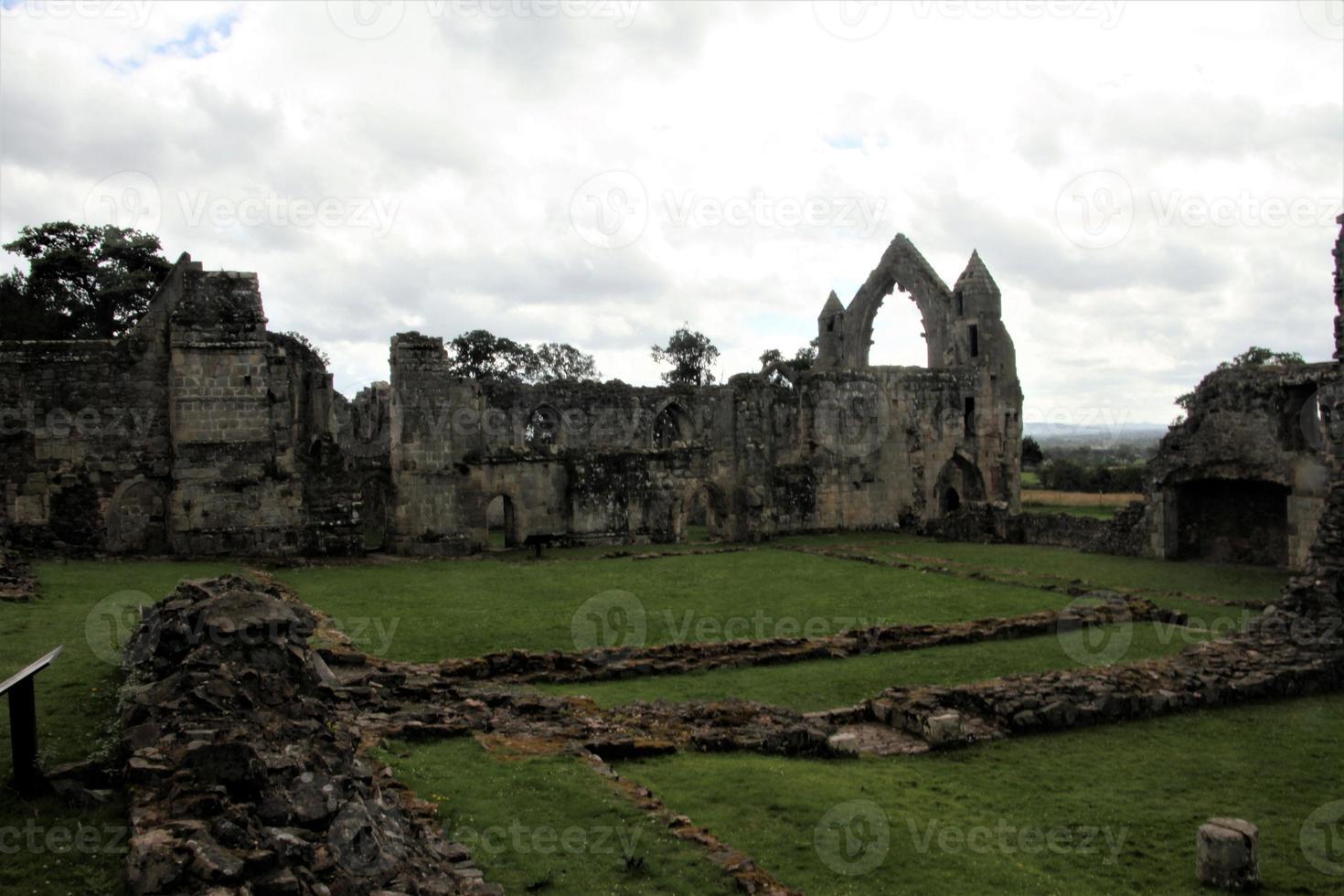 Une vue de l'abbaye de Haughmond près de Shrewsbury dans le Shropshire photo