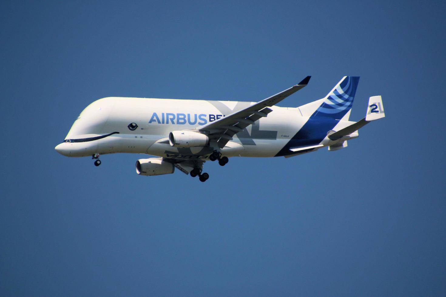 chester au royaume-uni en juin 2022. vue sur l'airbus baluga en vol photo