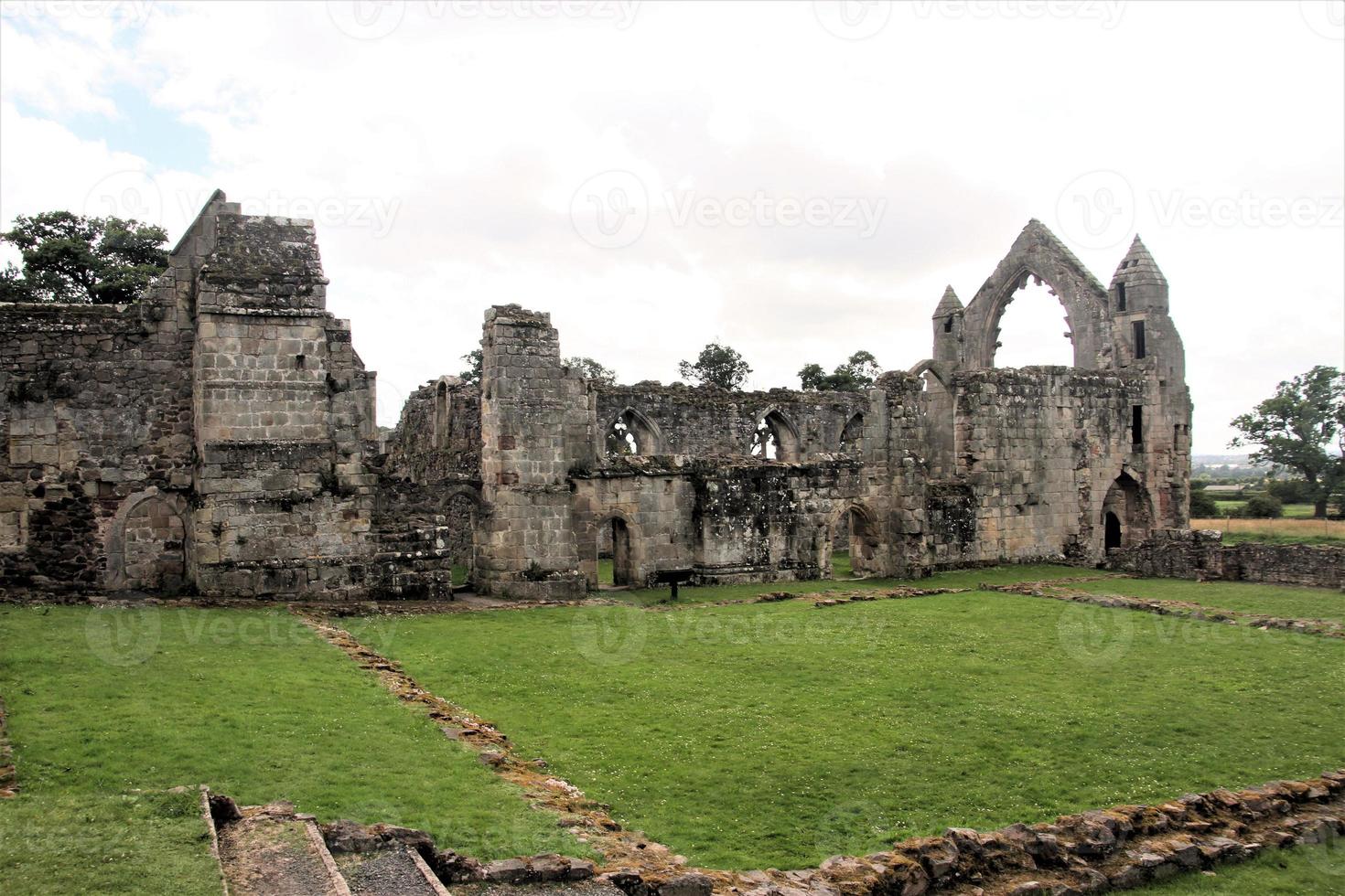 Une vue de l'abbaye de Haughmond près de Shrewsbury dans le Shropshire photo