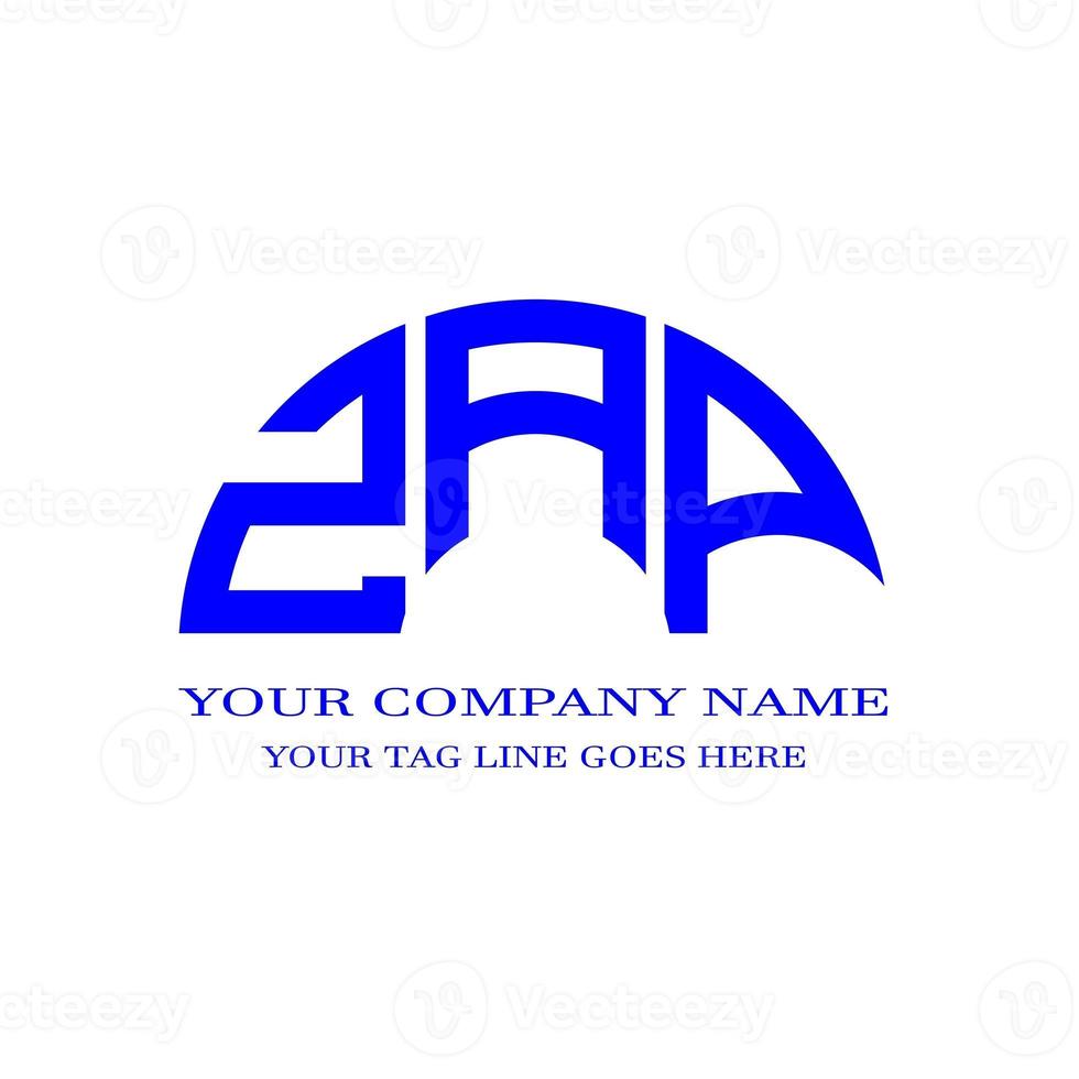 conception créative de logo de lettre zap avec graphique vectoriel photo