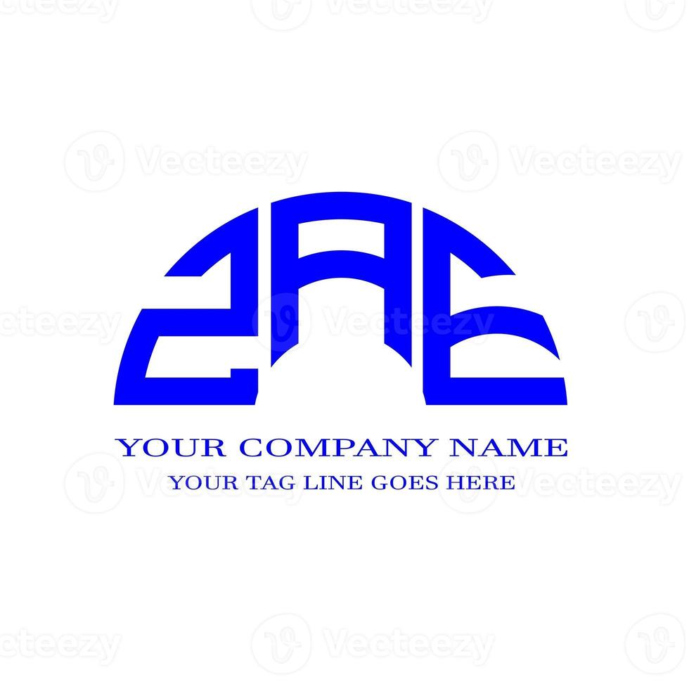 création de logo de lettre zae avec graphique vectoriel photo