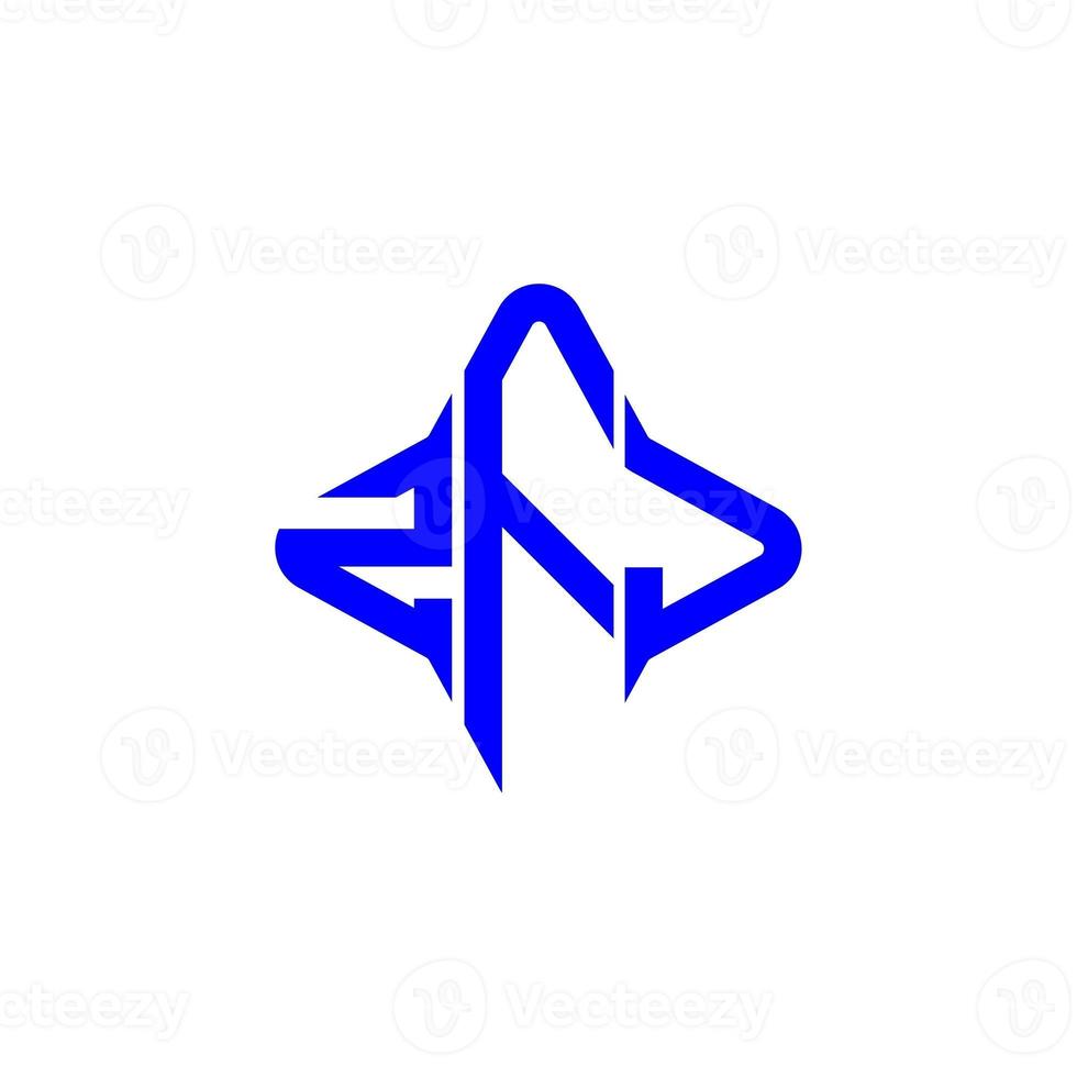 conception créative de logo de lettre zfj avec graphique vectoriel photo