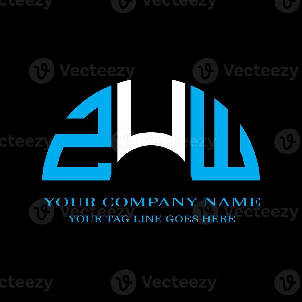 conception créative de logo de lettre zuw avec graphique vectoriel photo
