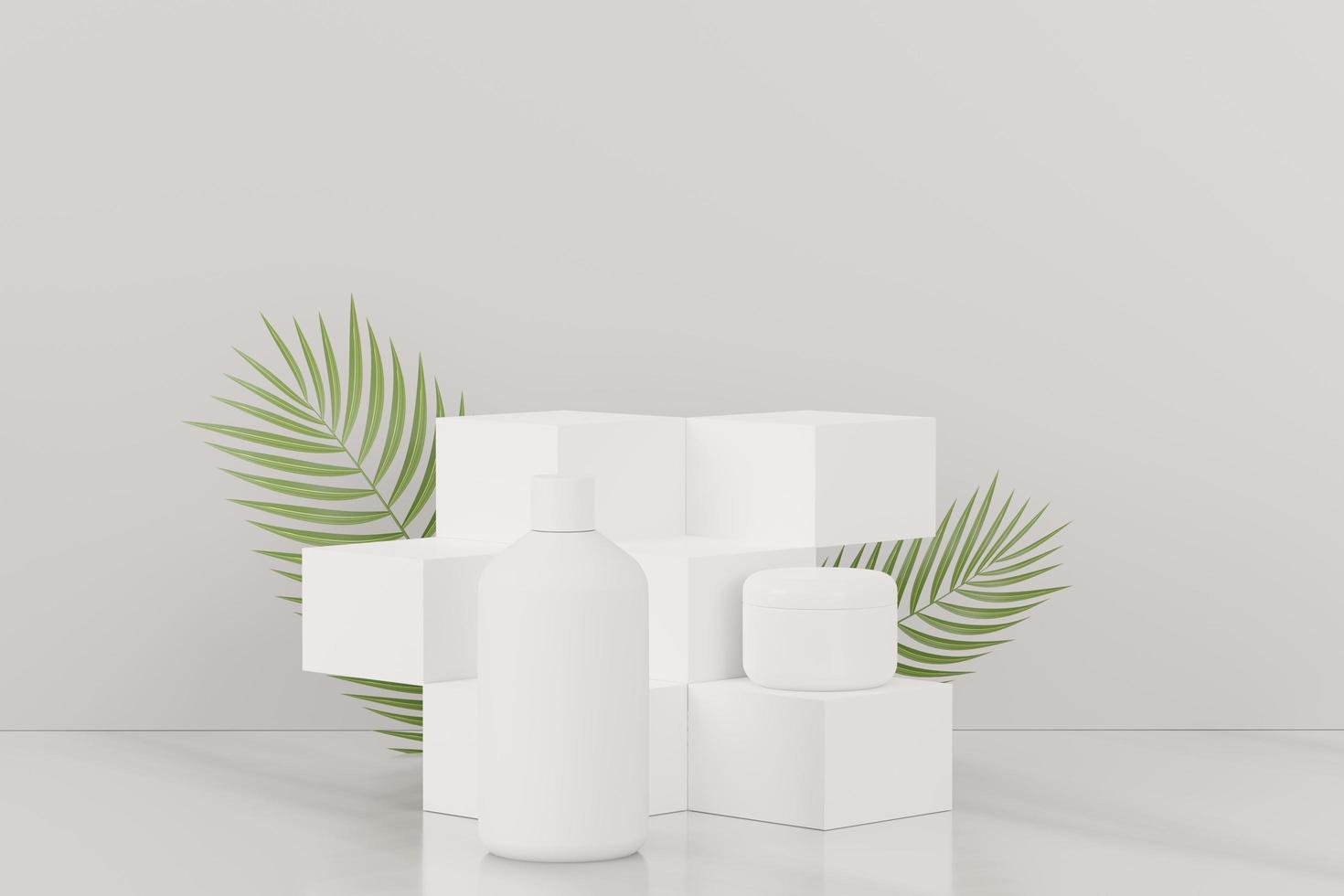 rendu 3d d'un produit de soin cosmétique vierge ou d'un emballage pour maquette. savon de beauté et concept de spa. hydratation à l'huile de lotion pour la santé de la peau. design haut de gamme et de luxe pour l'image de marque. photo