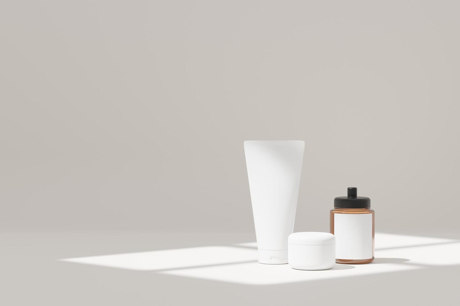 rendu 3d d'un produit de soin cosmétique vierge ou d'un emballage pour maquette. conception de terrazzo. savon de beauté et concept de spa. hydratation à l'huile de lotion pour la santé de la peau. design haut de gamme et de luxe pour l'image de marque. photo