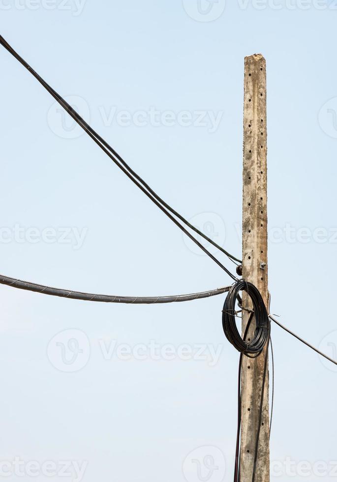 enroulement du câble téléphonique. photo