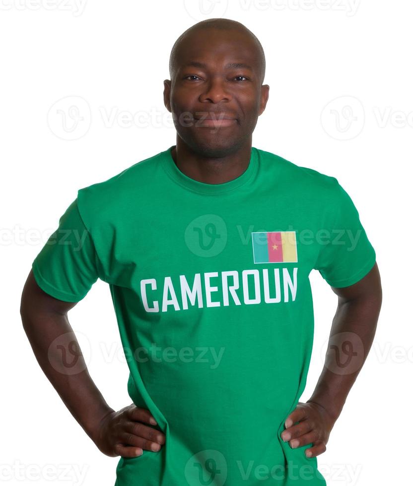 fan de sport souriant du Cameroun photo