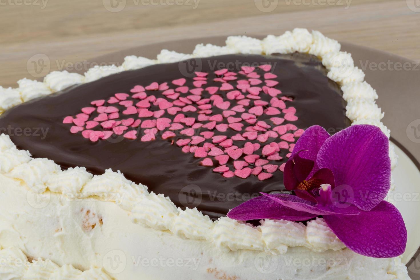 gâteau au glaçage au chocolat photo