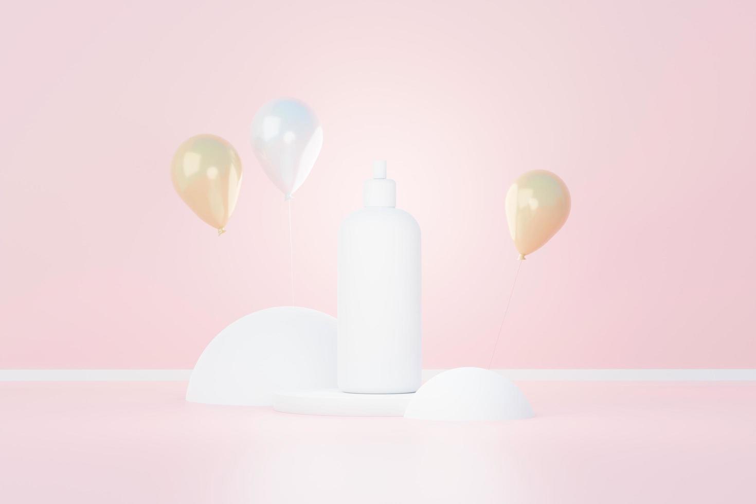 rendu 3d d'un produit de soin cosmétique vierge ou d'un emballage pour maquette. savon de beauté et concept de spa. hydratation à l'huile de lotion pour la santé de la peau. design haut de gamme et de luxe pour l'image de marque. photo